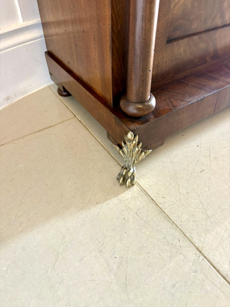 Fine Antique Regency Figured Mahogany Chiffonier Cabinet